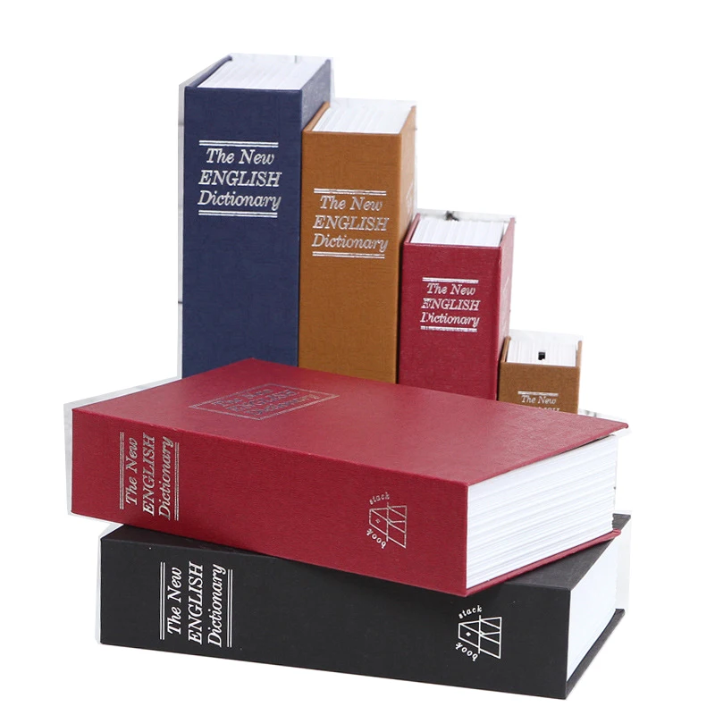 Book Safes Simulation Dictionary Secret Money Box Metal Steel Cash Secure Hidden Piggy Bank Storage Collection Box Size L images - 6