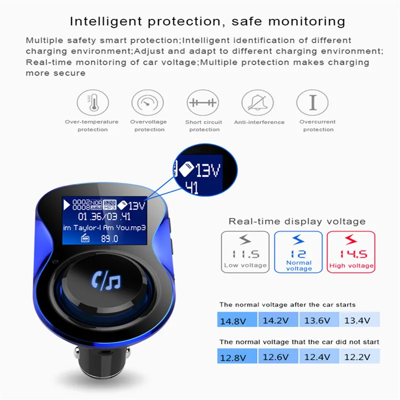 Bluetooth Hands free fm передатчик модулятор стерео автомобильный MP3 музыкальный плеер USB