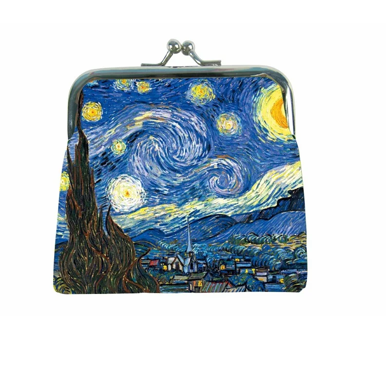 Starry sky Кошелек для монет с сублимационной печатью миндаля на заказ - Цвет: Starry sky