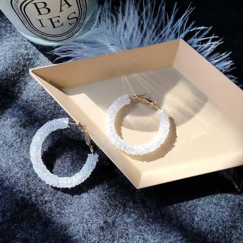 Корейские серьги Модная бижутерия круглые матовые для женщин оптовая продажа |