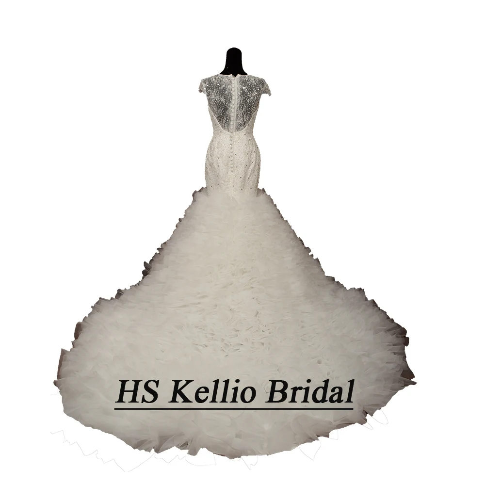Женское свадебное платье с гофрированным лифом HS Kellio кружевное русалки ручной