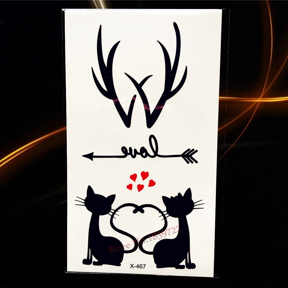 1 шт. мультфильм волк животное Япония поддельные флэш тату КИТ Мороженое Дизайн