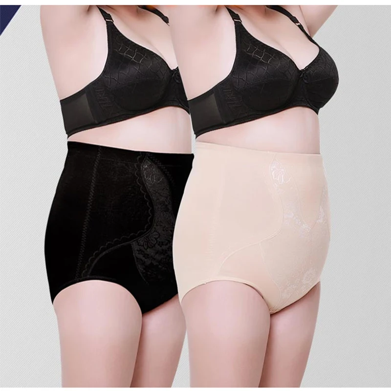 5XL плюс Размер женские трусики для коррекции фигуры кружевные похудения высокая