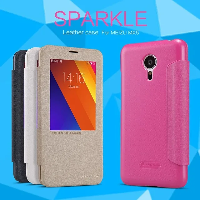 Meizu MX5 чехол NILLKIN Sparkle Чехол-книжка кожаный для флип Супер тонкий с окошком на