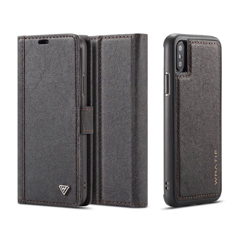 Black Для iPhone 11 Pro Max роскошный блокнот, ПУ искусственная кожа крафт-бумага откидная подставка чехол для iPhone 6 6s 7 8 Plus Xr Xs Max X Fundas чехол - Цвет: Black