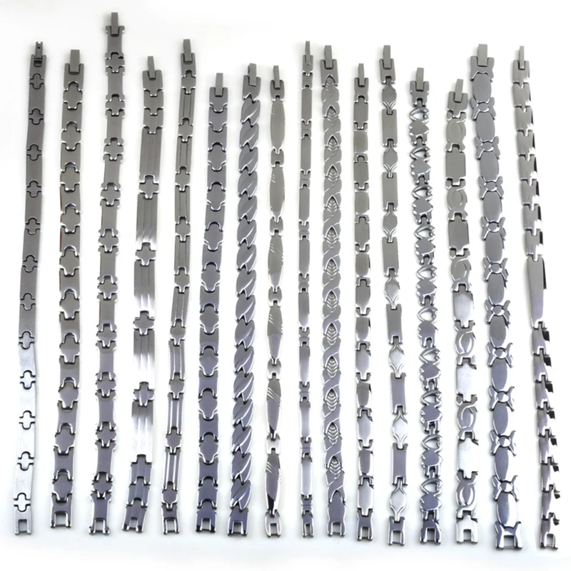 12pcs Design Mixed Quality Womens Fashion Stainless Steel Bracelets Wholesale Charm Bracelet Bangle Jewelry lots Drop Ship