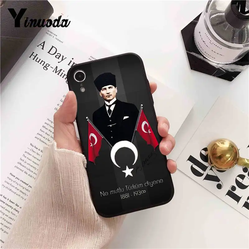 Yinuoda Турция Мустафа Kemal Ataturk чехол для телефона iPhone 8 7 6 6S 6Plus X XS MAX 5 5S SE XR 10 Чехлы 11 pro