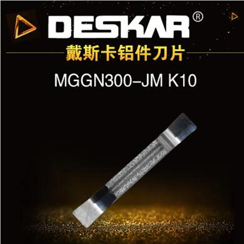 10Pcs DESKAR MGGN150-JM/MGGN200-JM/MGGN300-JM/MGGN400-JM/MGGN500-JM K10 Aluminum used Grooving Carbide inserts Free shipping | Инструменты