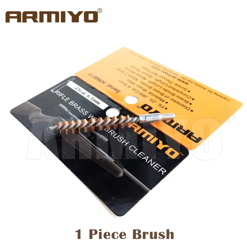 1x .25Cal Brush Armiyo отверстие кисти пистолет баррель очиститель стрельба пистолет винтовка дробовики чистящий комплект(выбрать калибр) винтовой резьбой m4 8-32 - Цвет: 1x .25Cal Brush
