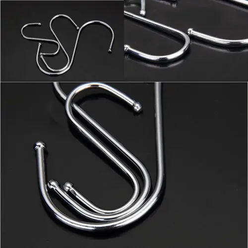 10pcs Stainless Steel S Hooks Kitchen Meat Pan Utensil Clothes Hanger Metal &quotS&quot Shape Type Hangers for Clasp | Дом и сад