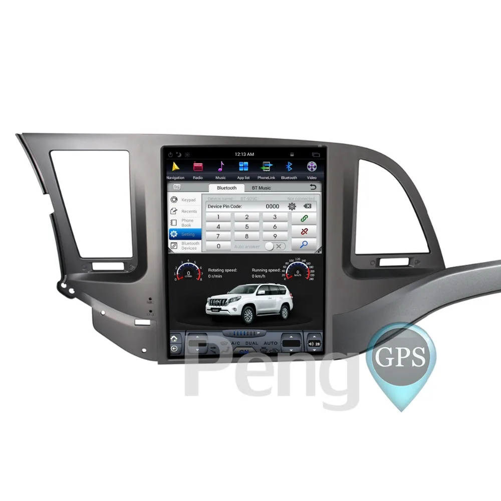 Tesla Стиль 10," ips Экран Android 7,1 для hyundai Elantra gps DVD проигрыватель с навигационной системой 1024*600 мультимедийный блок