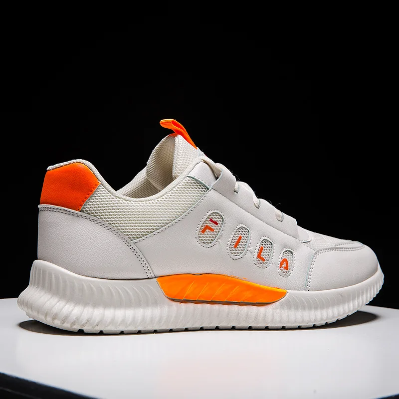 

Men Casual Sneakers Basic Fashion Men Shoes Leather Mesh Zapatos de hombreTenis Hommes Comfortable Breathable Lightweight Shoes