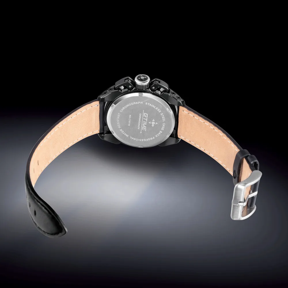 2017 новые роскошные мужские модные деловые черные часы из натуральной кожи