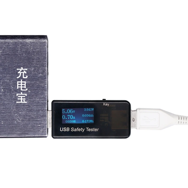 50 шт./лот зарядное устройство USB Емкость Мобильный аккумулятор измеритель
