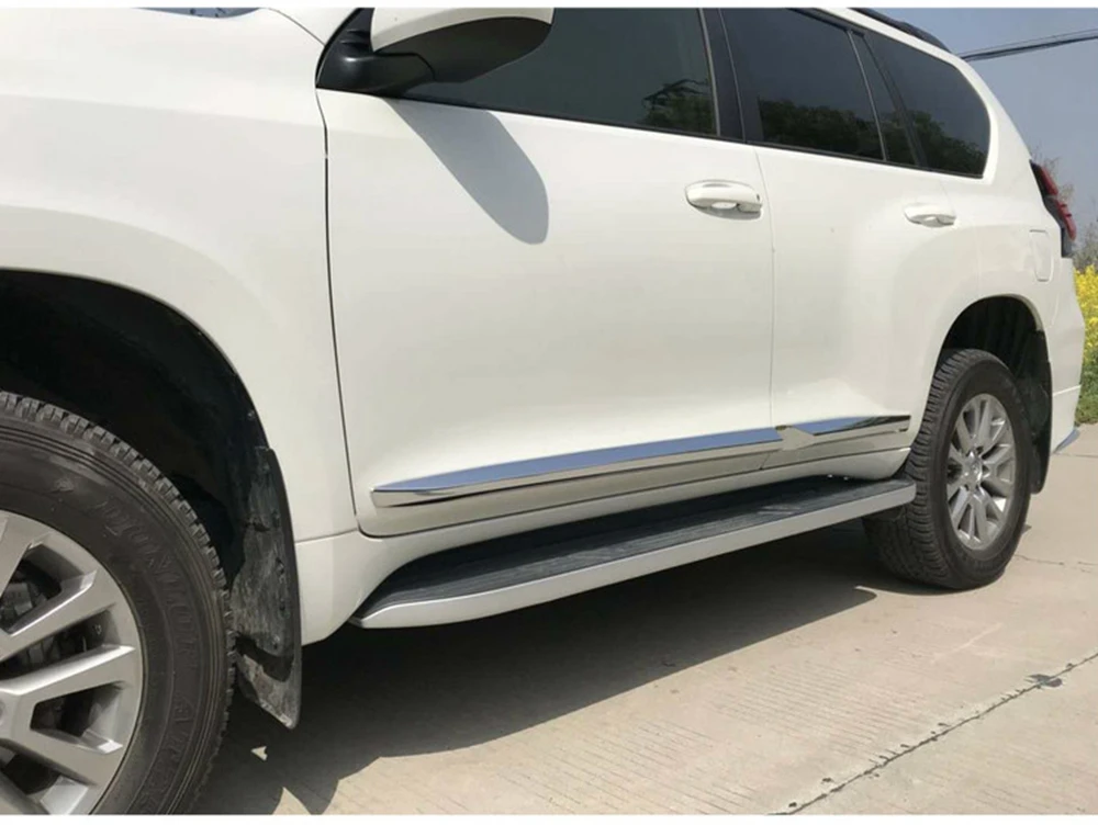 MONTFORD для Toyota Cruiser Prado FJ150 2018 ABS Chrome Боковая дверь кузова Литье отделка под давлением