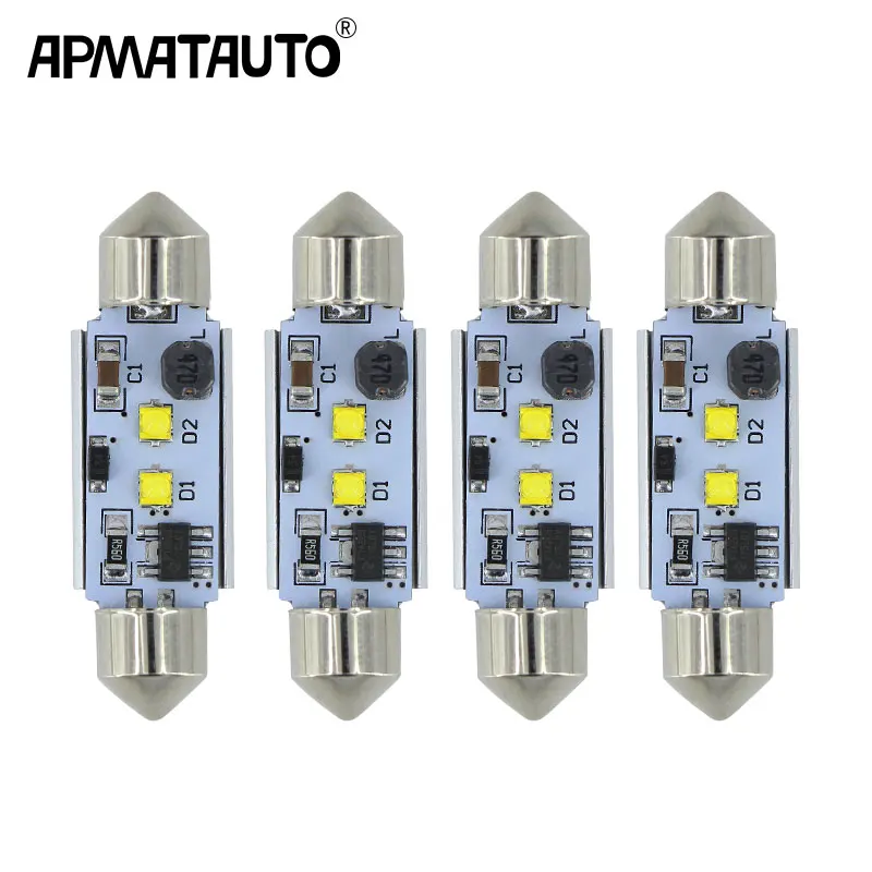 Светодиодная автомобильная лампа гирлянда 4x C5W C10W 39 мм 12 В для VW Polo Sharan II Touran Touareg