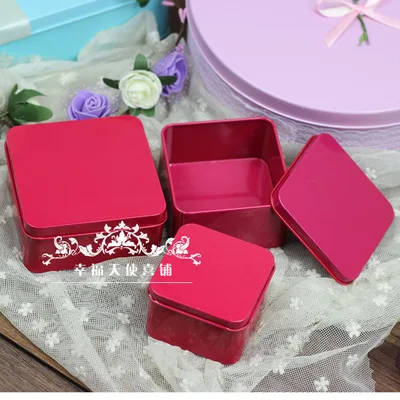Fuchsia 6 X Zakka серебро/золото жестяная коробка маленькая металлическая коробка для конфет Макияж ювелирные изделия коробка для хранения косметики - Цвет: Fuchsia