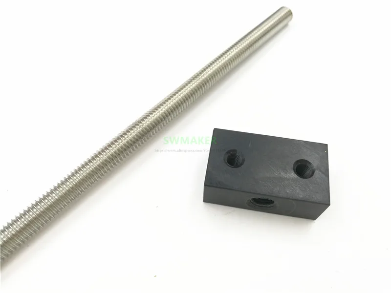 CNC Z ось резьбовой стержень из нержавеющей стали M8x1.25mm + M881.25mm delrin nut Shapeoko X-carve