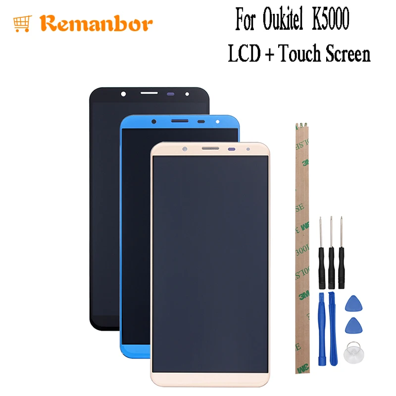 Remanbor для Oukitel K5000 ЖК дисплей Дисплей + Сенсорный экран сборки Запчасти авто