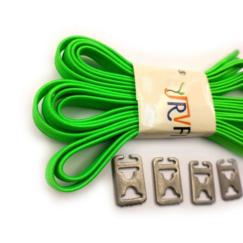 Зеленые модные полиэфирные шнурки для ботинок 1 пара без галстука эластичные