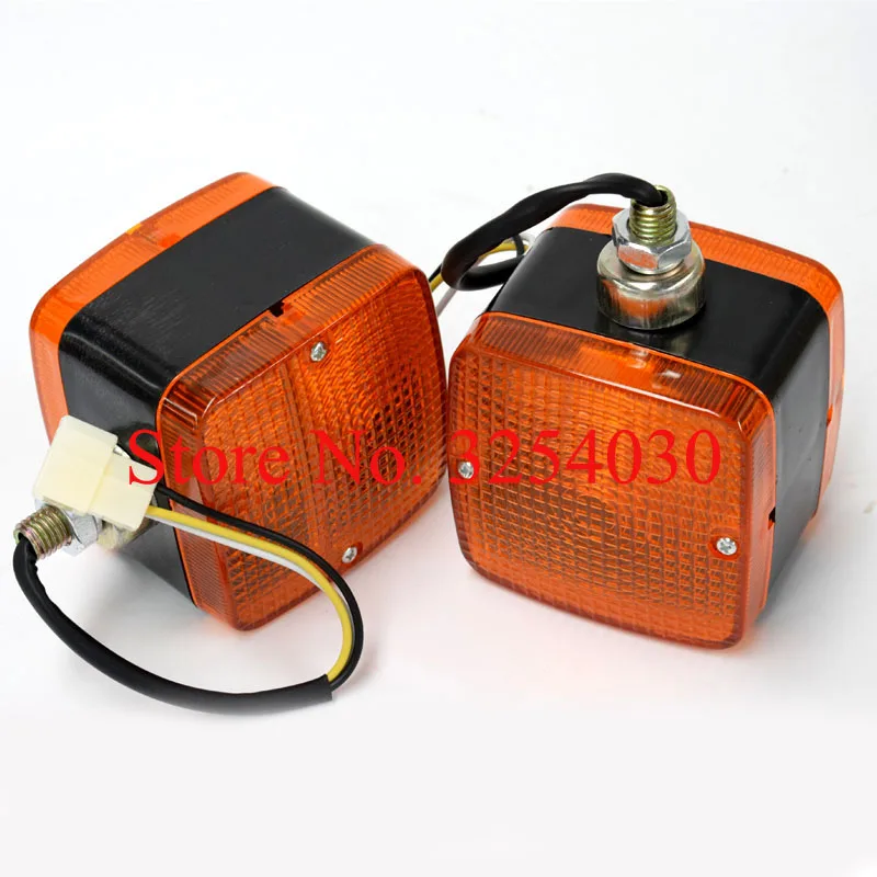 Поставка домашних желтый 3 провода 12V квадратный передний свет Рабочий HX 002 85*85 мм