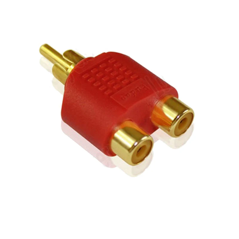 10 шт. Rca Phono Y Тип сплиттер папа к адаптеру 2х гнездовой разъем разъемы Разъем для