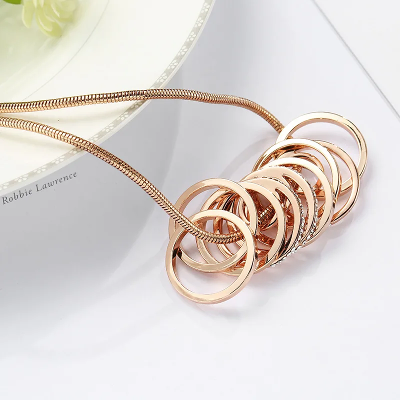 2018 Топ Круглые Подвески эффектные ожерелья для женщин CZ Циркон Кристалл