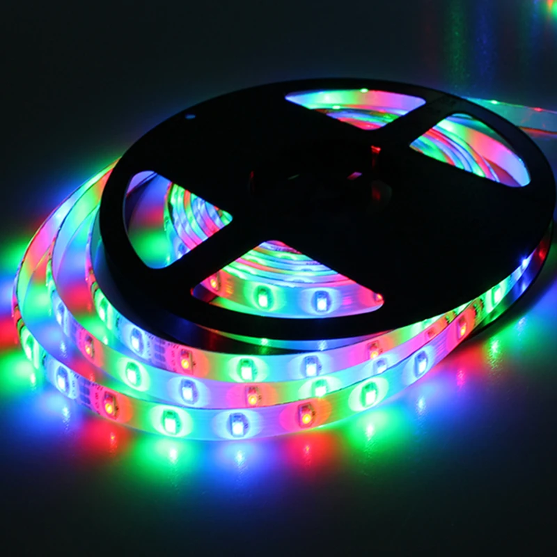 RGB Светодиодная лента 3528 гибкий свет DC12V 60 светодиодов/м 5 м/лот + 24key ИК пульт