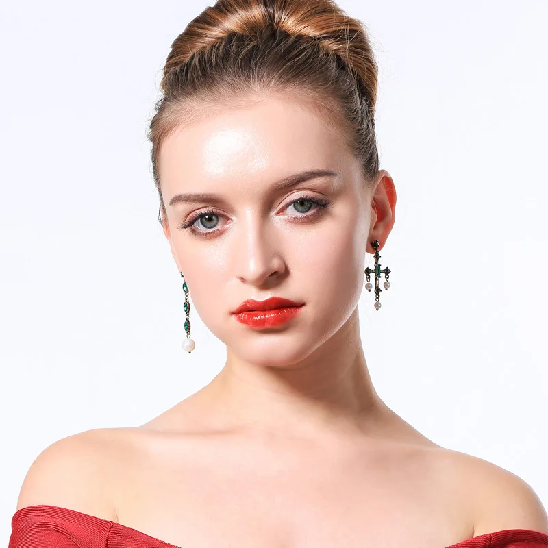 Женские асимметричные серьги KISS ME классические зеленые акриловые подвески с