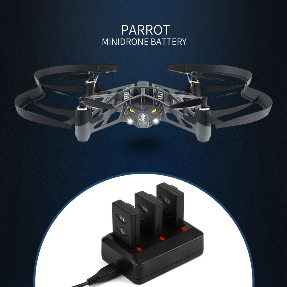 Morpilot 3 шт 3.7 В 600 мАч 20C Li Po Батарея для попугай Mini Дрон Parrot jumping сумо качели Мамбо