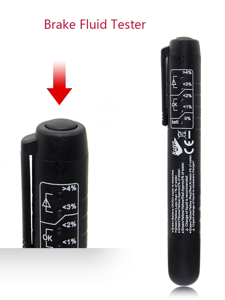Ручка-тестер тормозной жидкости для автомобиля транспортного средства DOT3/DOT4