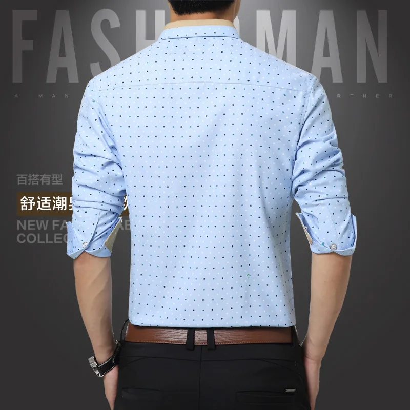 Мужские Рубашки С Воротником Длинным Рукавом 2017 Случайный Плюс Моды для Мужчин