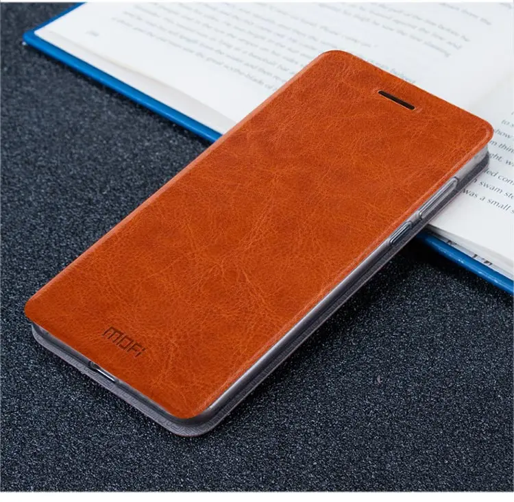 Коричневый Крышка MOFI для Xiaomi mi 5 S mi 5S, чехол для телефона, флип-книжка из искусственной кожи, чехол-подставка для Xiaomi mi 5 S mi 5S - Цвет: Коричневый