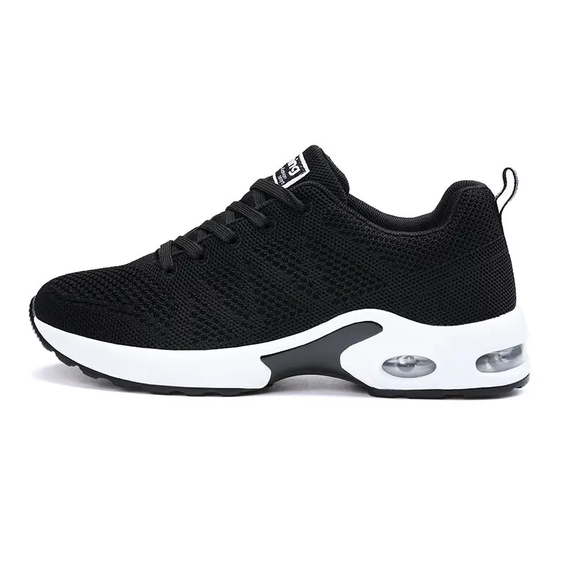 Black running shoes Новинка; кроссовки; женские кроссовки для бега с дышащей сеткой; женская спортивная обувь с амортизацией; женская прогулочная обувь; Zapatos; женская спортивная обувь; 8,5 - Цвет: Black running shoes