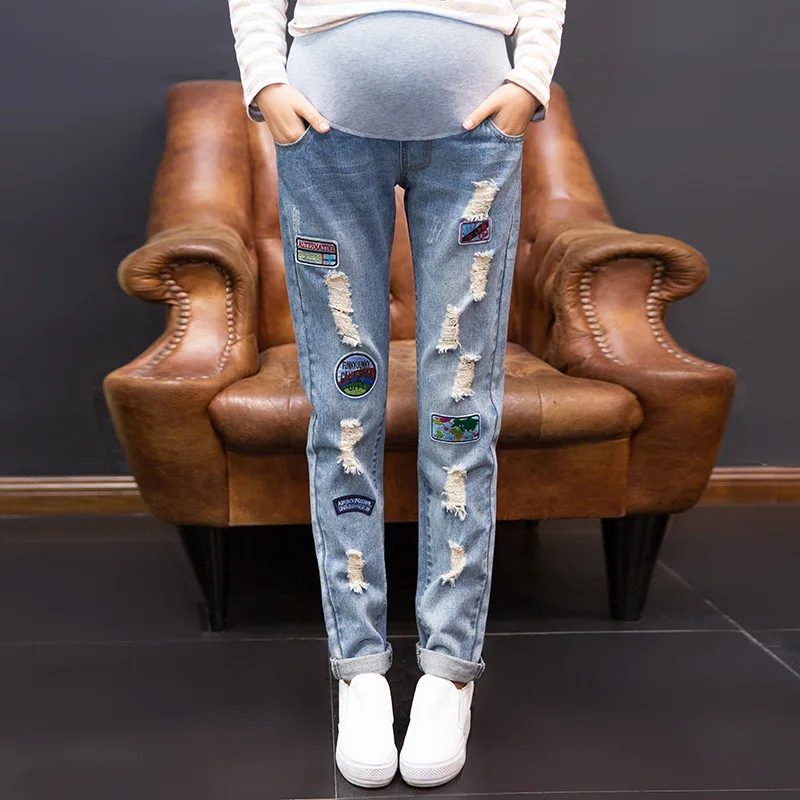 Бесплатная доставка женские джинсы большого размера с высокой талией брюки