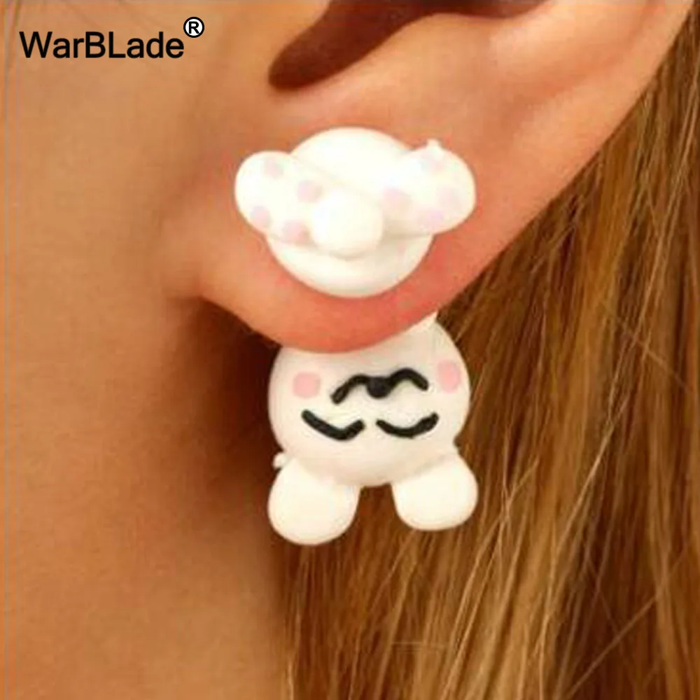 

WarBLade Animal Cat Stud Earrings Fashion Handmade Polymer Clay 3D Fox Crocodile Dinosaur Earring For Women Jewelry Dropshipping