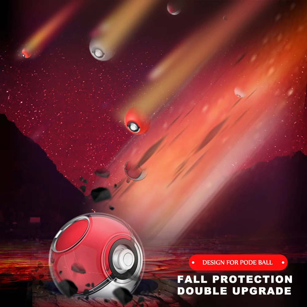 Прозрачный чехол для ПК с кристаллами Poke Ball Plus защитный Nintendo Switch хранения
