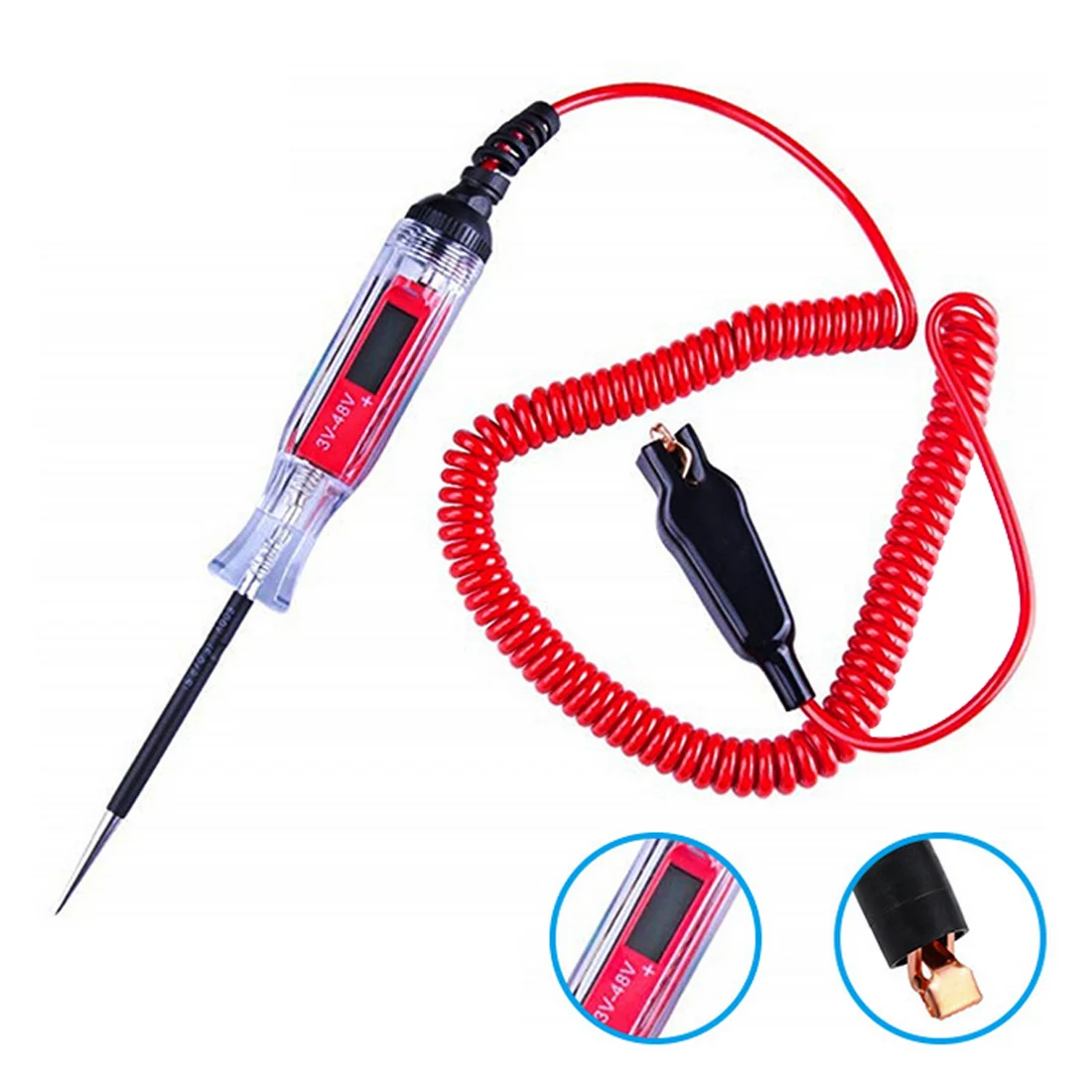 1 шт. цифровой электрический Вольтметр напряжения автомобиля 5-48 В индикатор