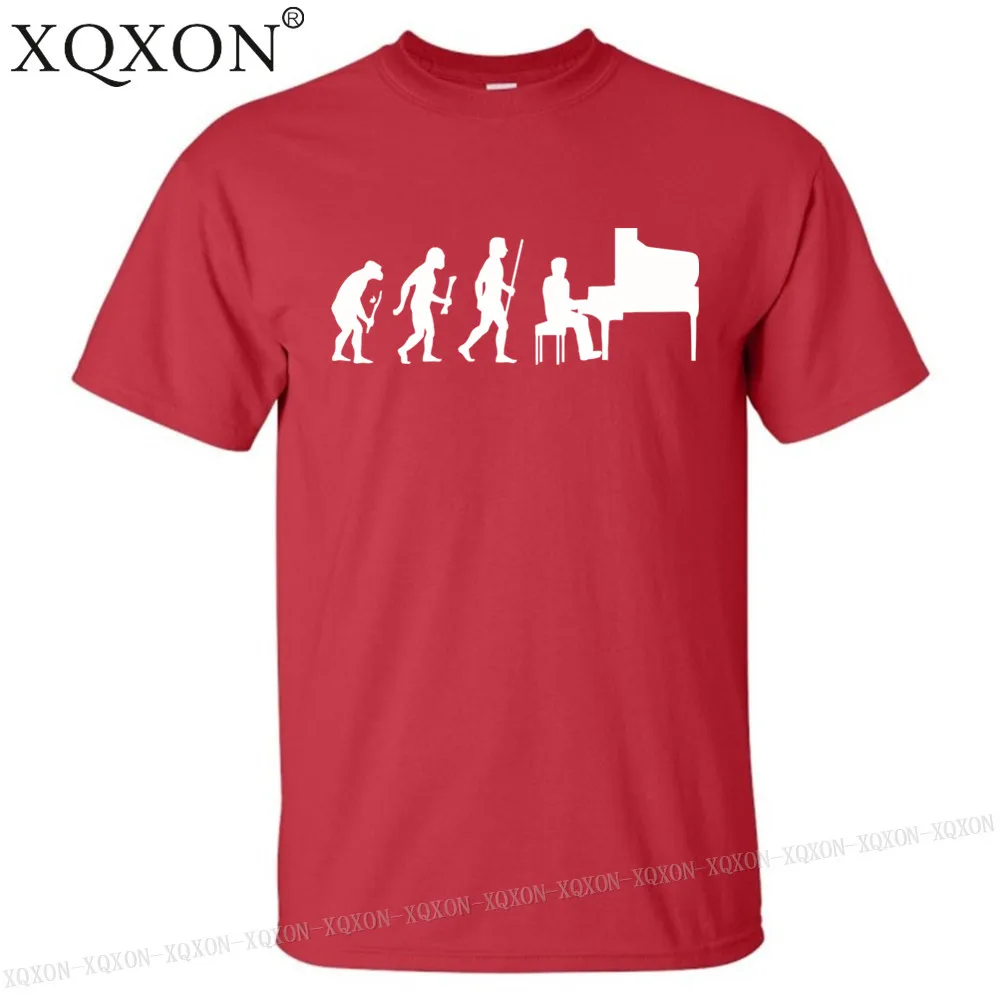 

XQXON- summer new cotton casual man t-shirt High-quality Evolution Piano Design men t shirt tops K262