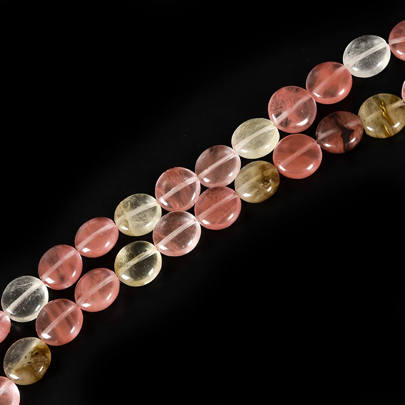 

Multicolor Crystal Stone Beads 14mm Quartz Glass DIY Watermelon Crystal Bracelet Necklace 15inch gem Fit Birthday Gift H235