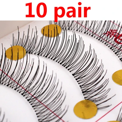 10pair style 2 10 пар, толстые натуральные накладные ресницы с крестиком, прозрачные накладные ресницы, профессиональный макияж, красивые накладные ресницы, Длинные Накладные ресницы - Длина: 10pair style 2
