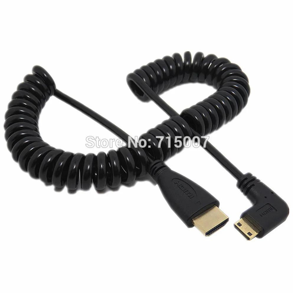 Совместимому с HDMI мужчина к Mini витая пружина спиральный кабель V1.4 3D Объективы для