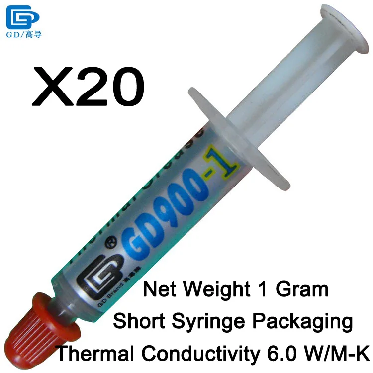 GD900-1-SSY1 20 PCS GD900-1 Термальность смазочная паста пластырь теплоотвода, содержащий серебристо-CN30 CN150 SSY1 SY1 SY3 SY7 SY15 SY30 BX3 ST30 - Цвет лезвия: GD900-1-SSY1 20 PCS