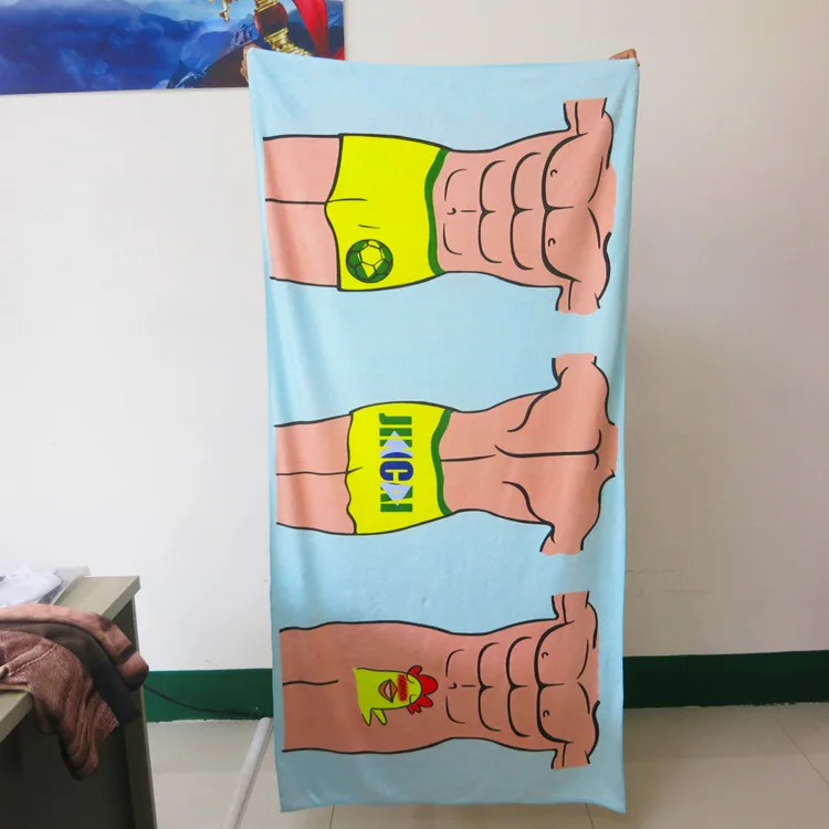 2018 забавное мужское банное полотенце из микрофибры с мультяшным рисунком мышц