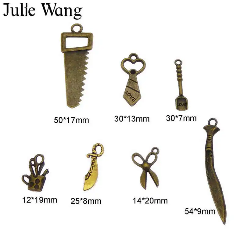 Julie Wang 8 шт. инструменты для смешивания нож Лопатка галстук античная бронза сплав