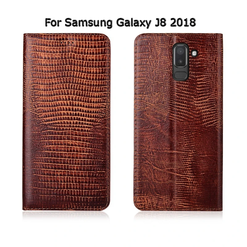 Чехол для телефона Samsung Galaxy J5 J6 J7 J8 2016 2017 2018 чехол-книжка с текстурой ящерицы