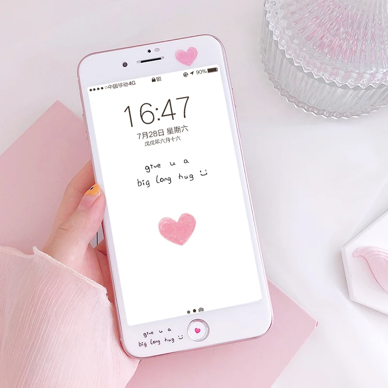 Простой чехол для iPhone 7/8plus телефона из закаленного стекла iphone 6/6s/X Защитная пленка