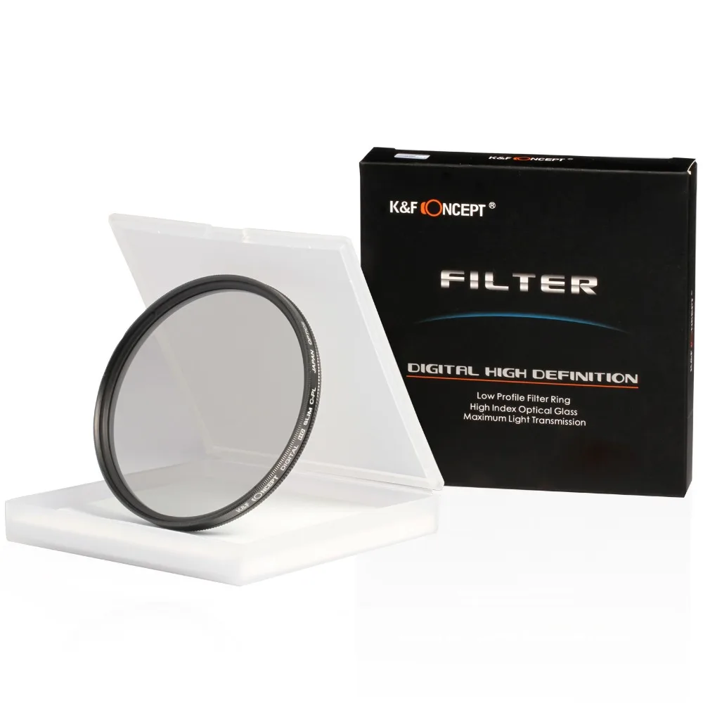 K &amp F Concept Super Slim CPL камера поляризатор фильтр для объектива 37/40.5/43/49/52/55/58/62/67/72/77/82 мм