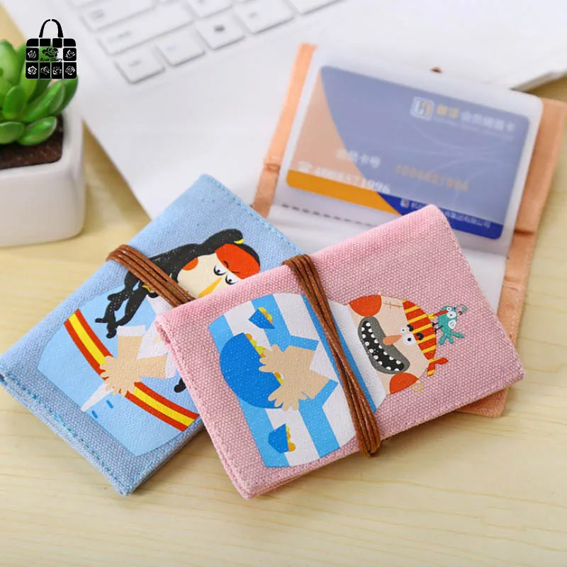 Розовый дневник мультяшный пират Холщовая Сумка для карт переносная коробка