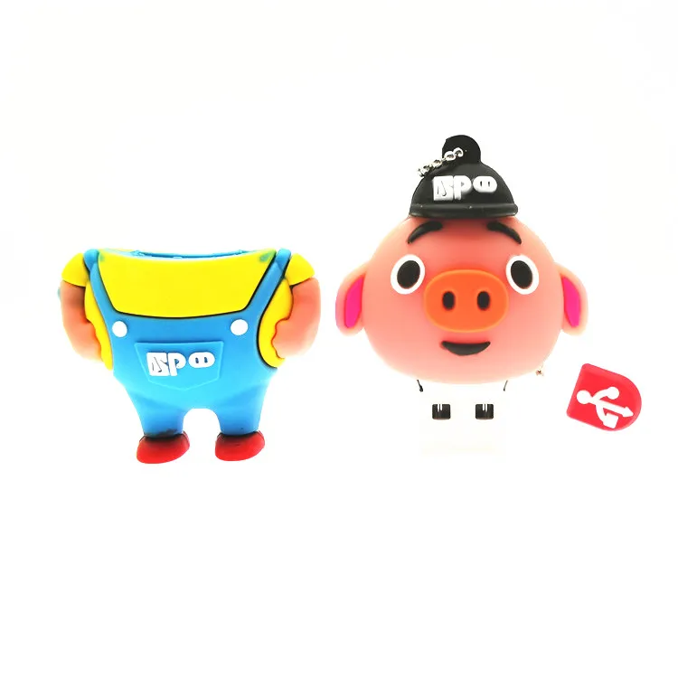 Usb флеш накопитель в виде свиньи 8 ГБ 64 32 16 4 Гб usb 2 0|USB флэш-накопители| |